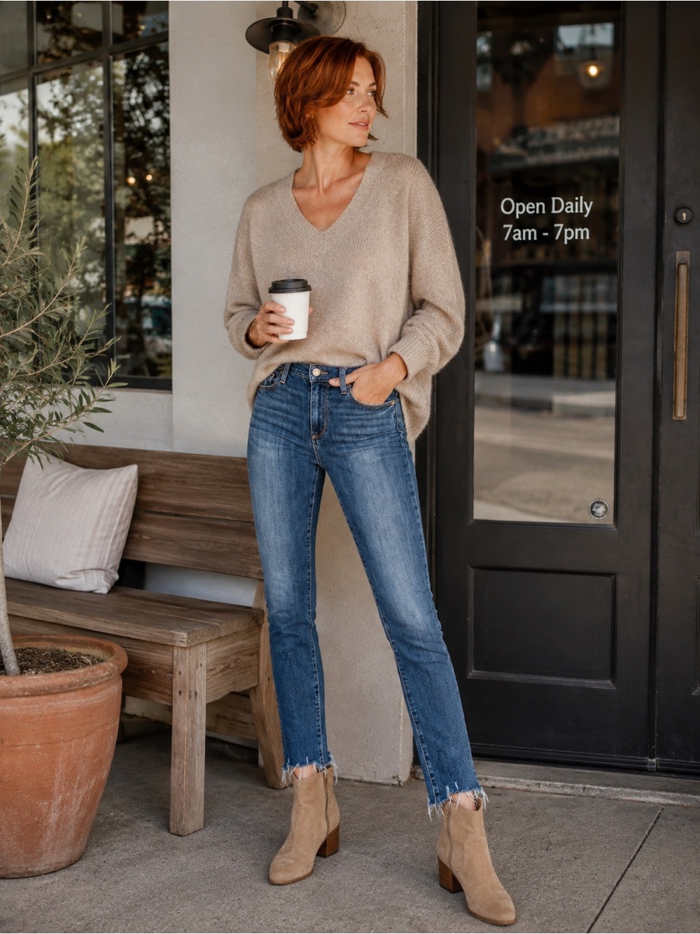 PAIGE Skinny Ankle Jeans Raw Frayed Hem